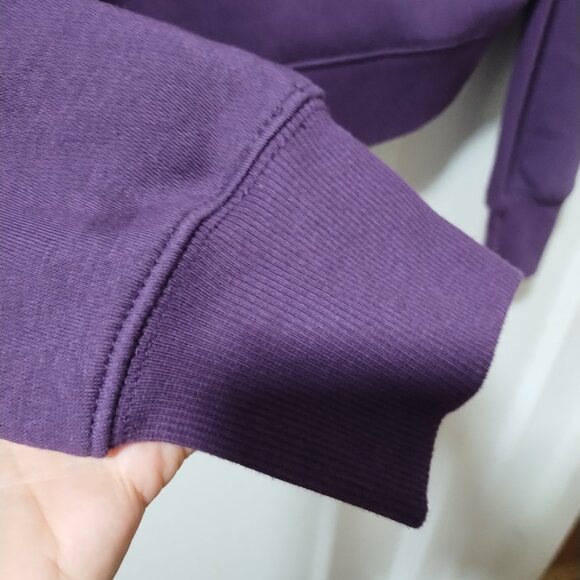 Athletic Works purple half-zip hoodie oversize fit - Picture 4 of 5